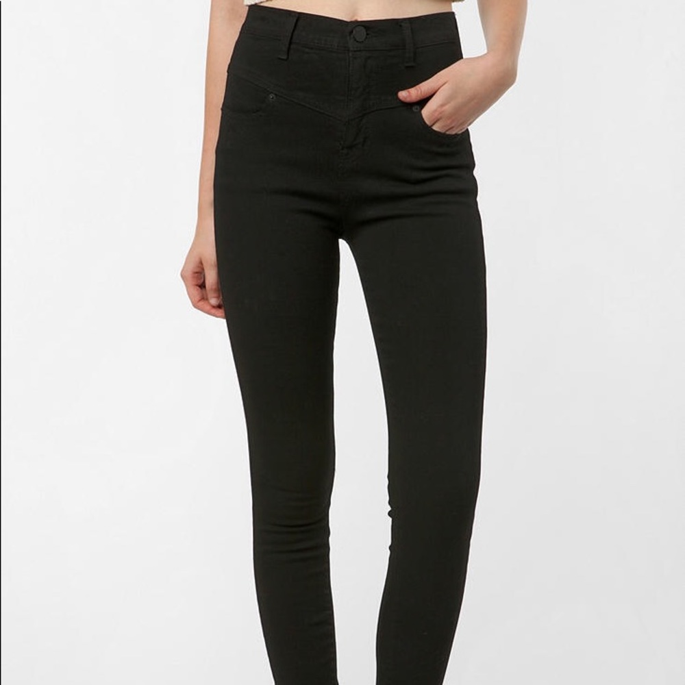 BDG high waisted jeans black size 31w